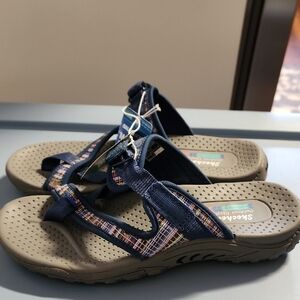 Blue and Gray Sandals